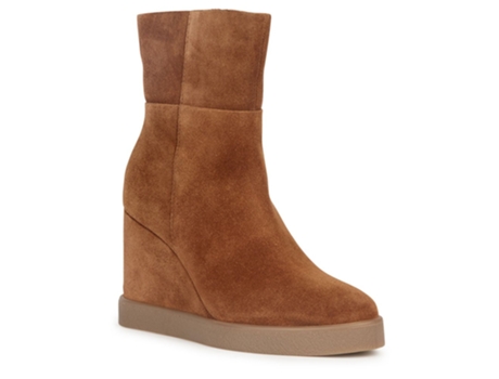 Botines Cuña Elidea Marrón EU 37 Mujer GEOX