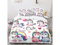 Juego Ropa Cama Funda Nórdica Estampado Niños Almohada 140x200 Cm 65x65 200x200 220x240 240x260