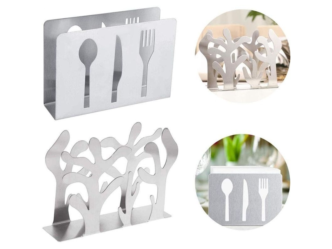 2026-portavasos De Papel De Mesa, Portanapkins De Acero Inoxidable, Diseño Moderno, 2 Piezas, Para Cocina Y Comedor