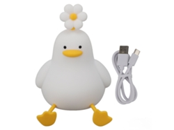 Lámpara De Noche Recargable De Silicona Con Forma De Pato, 1200 Mah, Con 3 Niveles De Brillo, Ideal Para Dormitorios Y Residencias Estudiantiles.