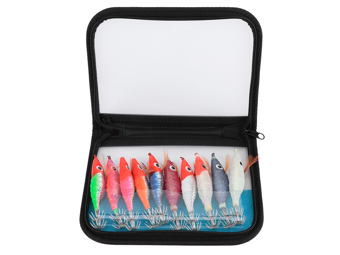 2026rebe-10pcs Cebo De Camarón Luminoso Simulado Con Aguja De Calamar Accesorio Artificial Para Pesca