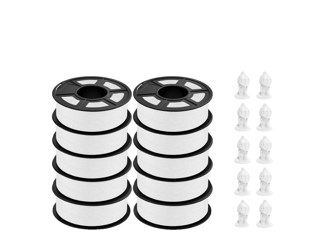 Filamento para impresora 3D, TPU, ecológico, PLA blanco, 11 kg