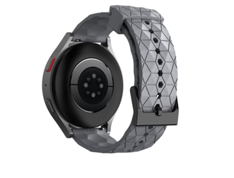 Correa de Silicona 22mm patrón de fútbol para Samsung Galaxy Watch3/Huawei Watch GT 2/GT Runner/Garmin Forerunner 255 - canoso