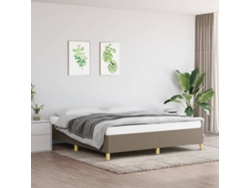 Cama Sin Colchón Tela Gris Taupe 160x200 Cm