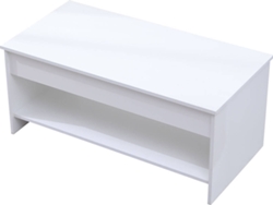 Mesa De Centro Con Tapa Elevable Blanca Hedda