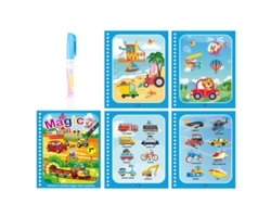 (transporte) Juguete Educativo Para Niños Libro Mágico De Pintura Al Agua Con Bolígrafo Juguete Para Bebé