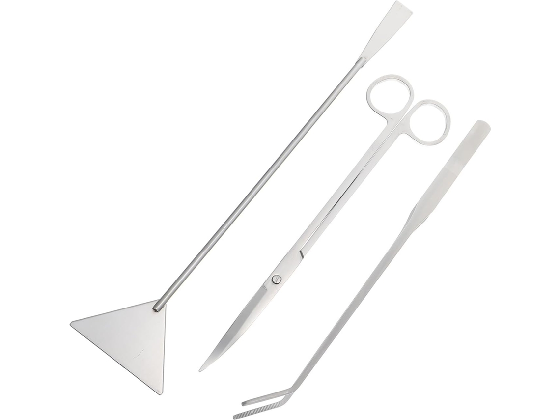 Tijeras Para Acuario De Acero Inoxidable Con Acabado Espejo, Pinzas Multifunción, Acabado Mate, Juego De 3 Piezas