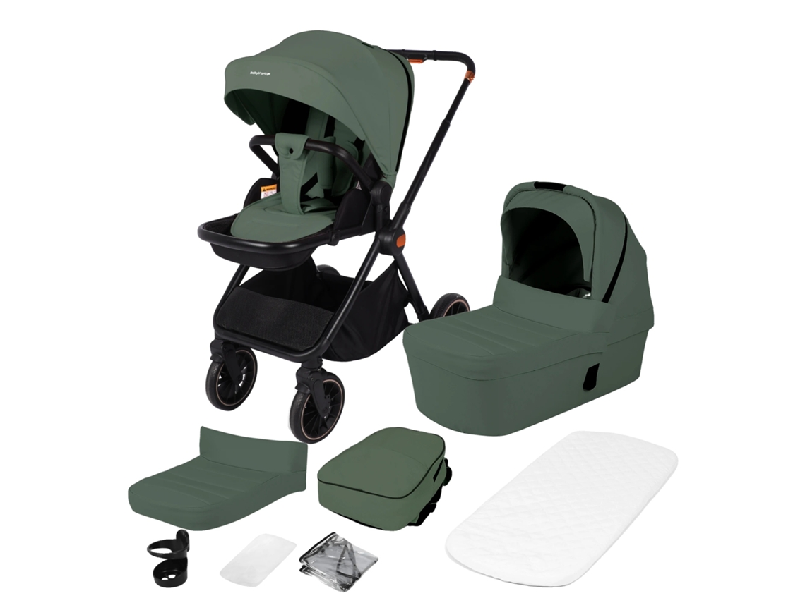 Cochecito de bebé, diseño ligero, sistema de suspensión avanzado, 68-Verde