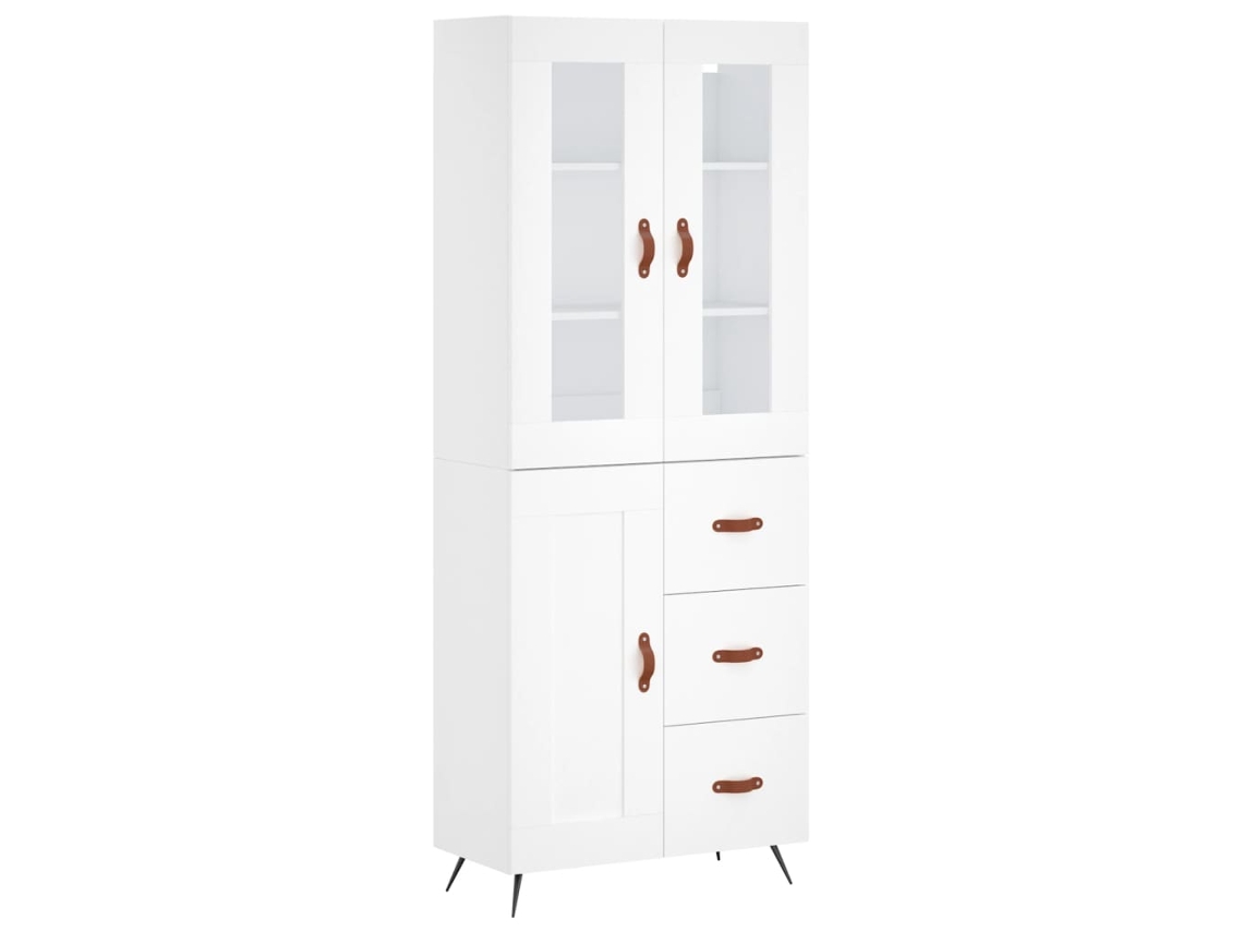 Maison Exclusive - Aparador Alto Madera Contrachapada Blanco 69,5x34x180 Cm