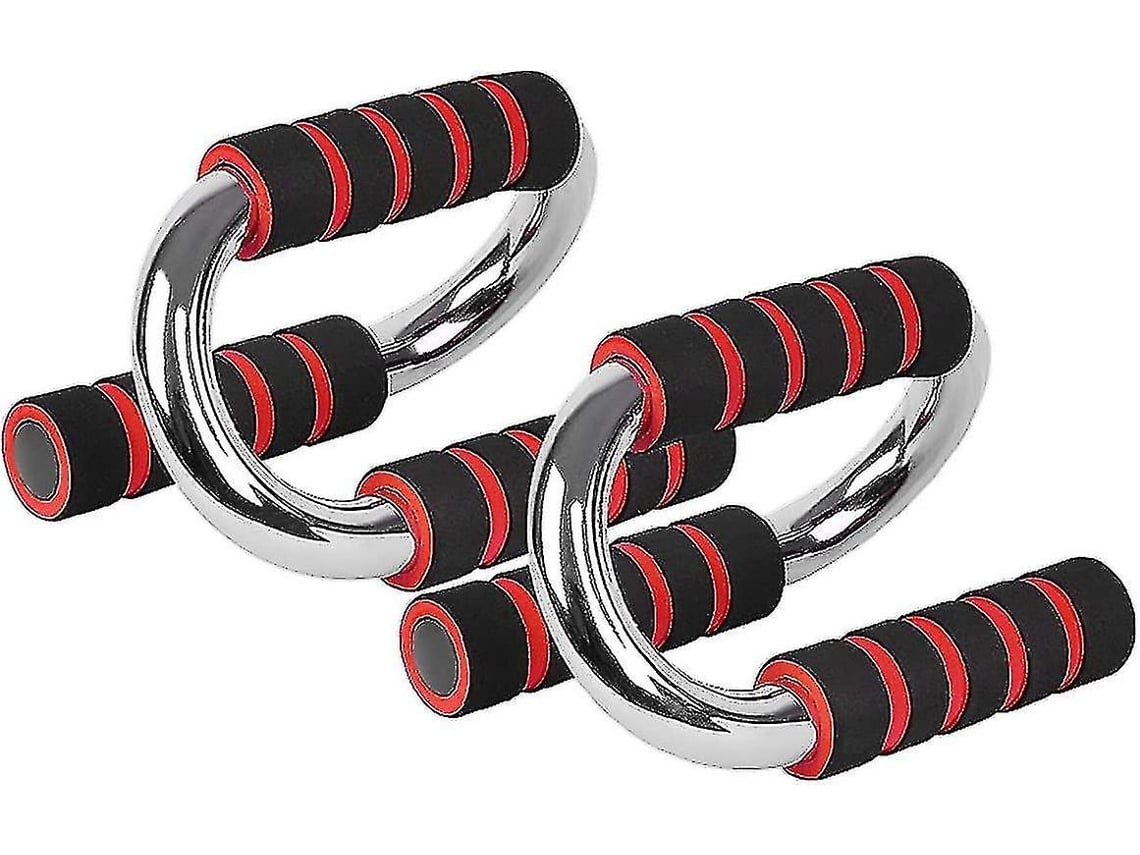 Omni-barras De Flexões Com Grifos De Espuma Antideslizante E Design Ergonômico S (vermelho E Preto, 12*18*12cm)