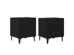 Conjunto de cama y armario de 2 piezas de roble negro 40x35x47,5 cm MAISON EXCLUSIVE