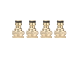4 Conectores De Manguera De Latón Con Rosca Interna De 1/2" Y 3/4" Para Adaptador De Grifo.