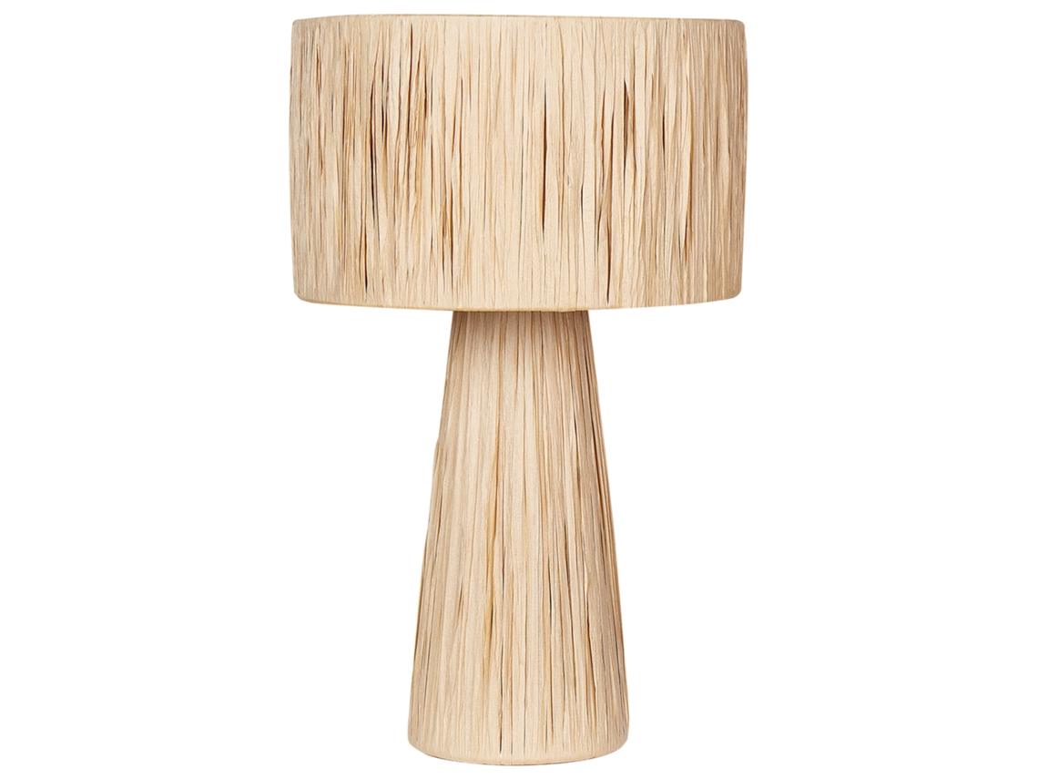 Lámpara de mesa BELIANI Welmel de Hoja de palma Natural 25x25x41