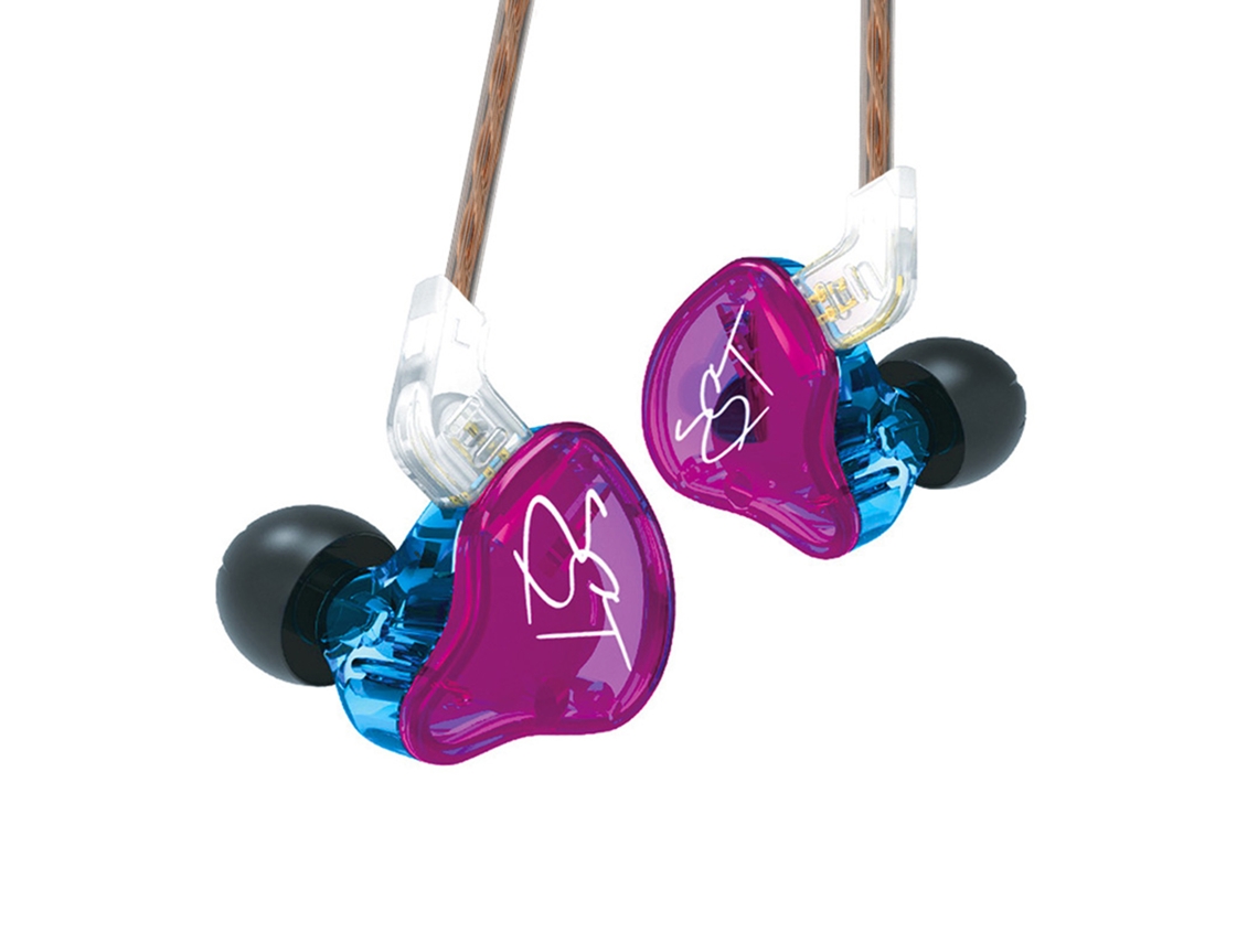 Junli-fones De Ouvidos Intra-auriculares Híbridos Kz Zst 1dd+1ba Com Fio Com Micfone