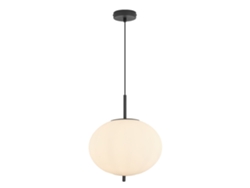 Lámpara colgante ovalada de cristal opalino, 23 W, IP20, E27, diámetro 290 mm, Braytron