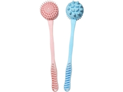 2 Martillos De Masaje Manuales Para Espalda, Piernas Y Brazos - Masajeador Portátil De Plástico, Rosa Y Azul