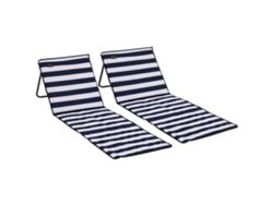 Cubo de playa doble ajustable con asa de transporte, 142x51x40cm, azul y blanco. PENGJIANG SHOP