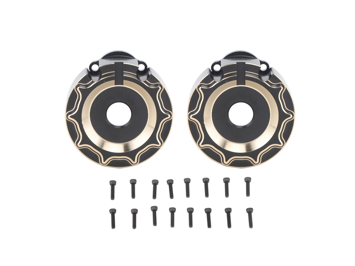 Mali 2pcs Capa de Câmara de Transmissão Portal Traseira de Latão Preto com Parafusos para Traxxas Rc