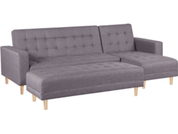 Sofá Chaise Longue BAZAR MONDIALE Madrid (Gris - Madera, Espuma - 213x79x82/43 cm)