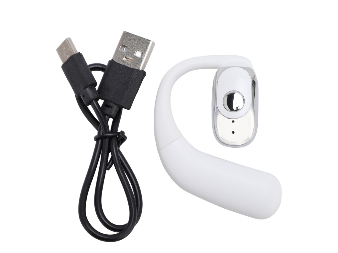 Auriculares Inalámbricos Con Gancho Para La Oreja, Cancelación De Ruido, Para Conducir, Negocios, F32 Blanco