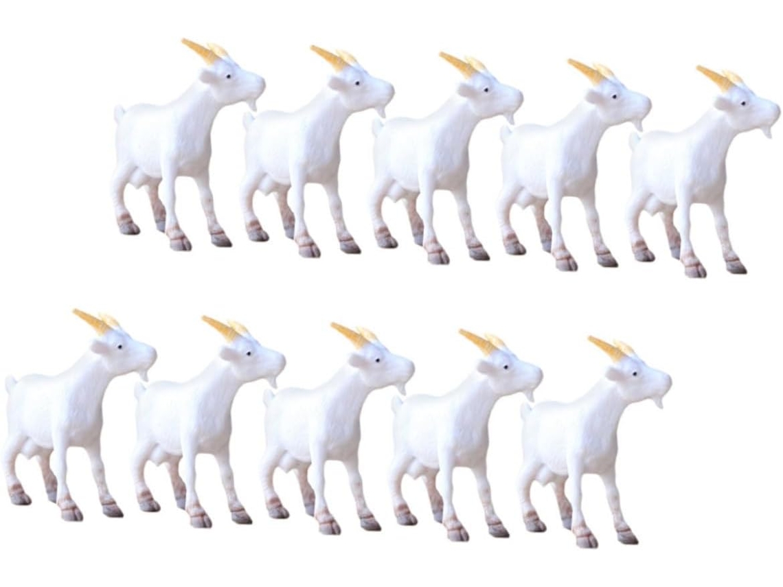 Juego De 10 Figuras Decorativas De Cabras Y Ovejas Para Jardín, Patio U Oficina.