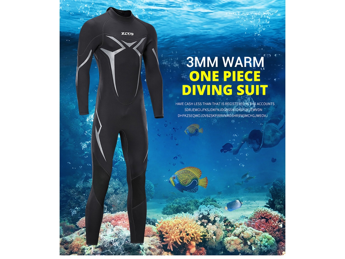 Roupa Zcco Mergulho 3mm 4XL Adulto Neoprene Super Elástico Resistente ao Desgaste Pesca Submarina Snorkeling Surfe Natação Inverno