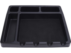 Bandeja de almacenamiento SFUSHOS de ABS, 4 ranuras, antideslizante, para herramientas de corte