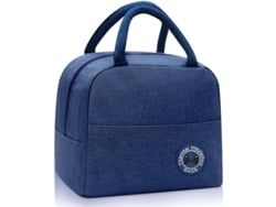 Bolsa térmica impermeable para el almuerzo Rebe-Linjou con bolsillo frontal portátil (gris-margarita)