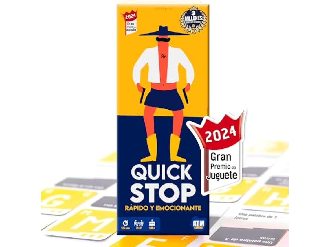 Quick Stop - Juegos De Mesa Dinámico Y Divertido Para Familia Y Amigos - Gran Premio Del Juguete 2024 - Versión Entretenida Del Juego Stop - Regalo