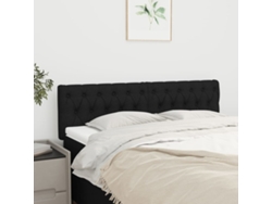 Cabeceros 2 Unidades Tela Negro 72x7x78/88 Cm