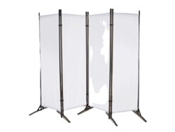 Mampara divisoria plegable, 200 x 170 cm, hierro y tejido Oxford PU 420d, autoportante, plegable 360°, 7,6 kg OEM