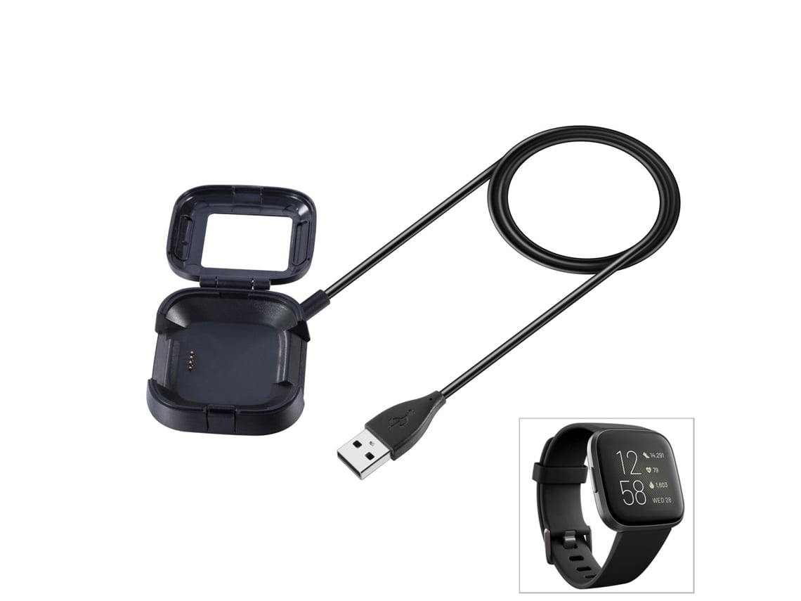 Cable cargador USB para reloj inteligente Fitbit Versa 2, 90 cm