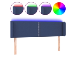 Maison Exclusive - Cabecero Con Led De Tela Azul 147x16x78/88 Cm
