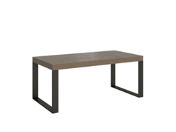 Mesa extensible Tecno Premium 120/380x90 cm con patas gris tórtola y antracita Itamoby
