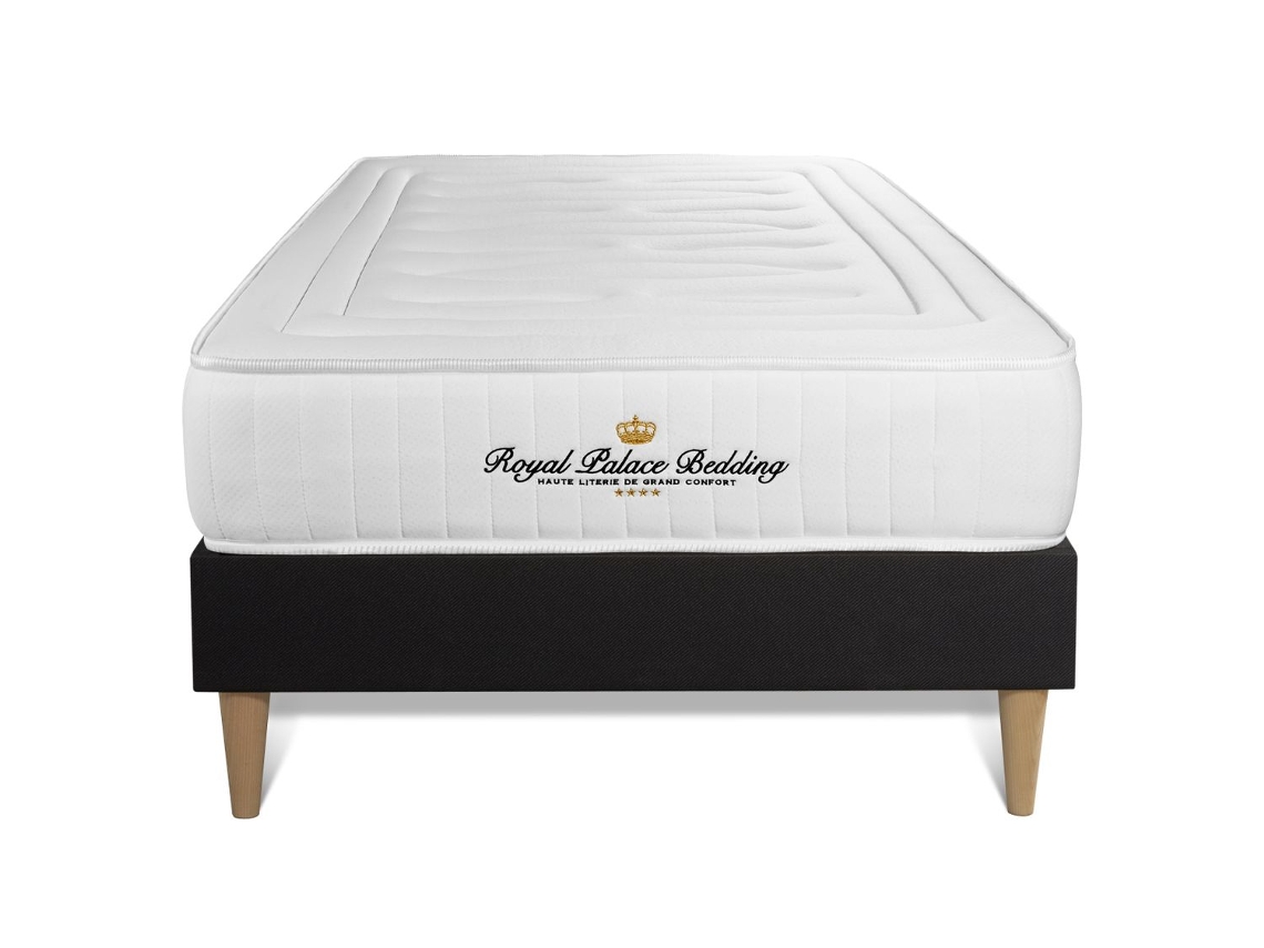 Canapé de Matrimonio Nottingham Memória Altura ROYAL PALACE BEDDING Espuma con memoria Negro (90x190)