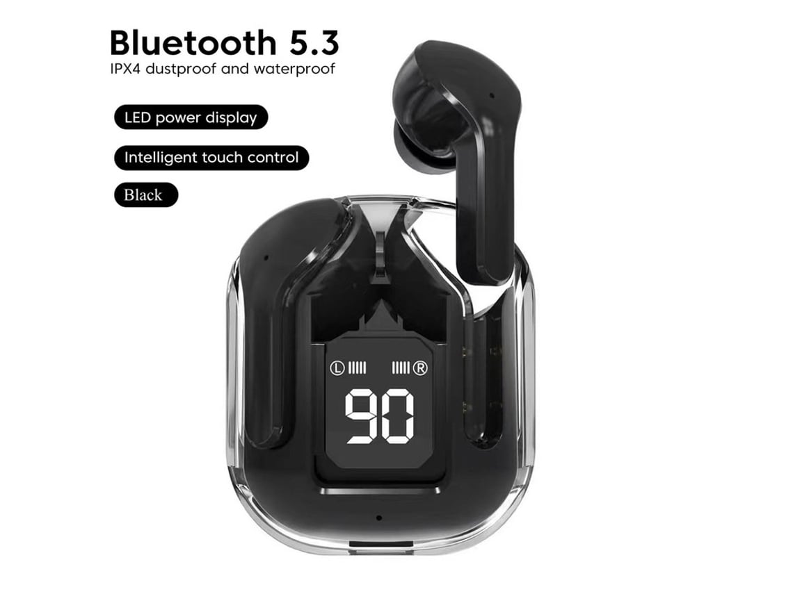 Auriculares Inalámbricos Air Alimentación Led Inalámbrica Pantalla Digital Sonido YIZHOOD Bluetooth Negro