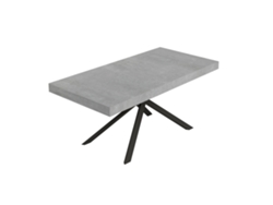 Mesa extensible Niket 180/284x90 cm, patas de hormigón antracita, Itamoby