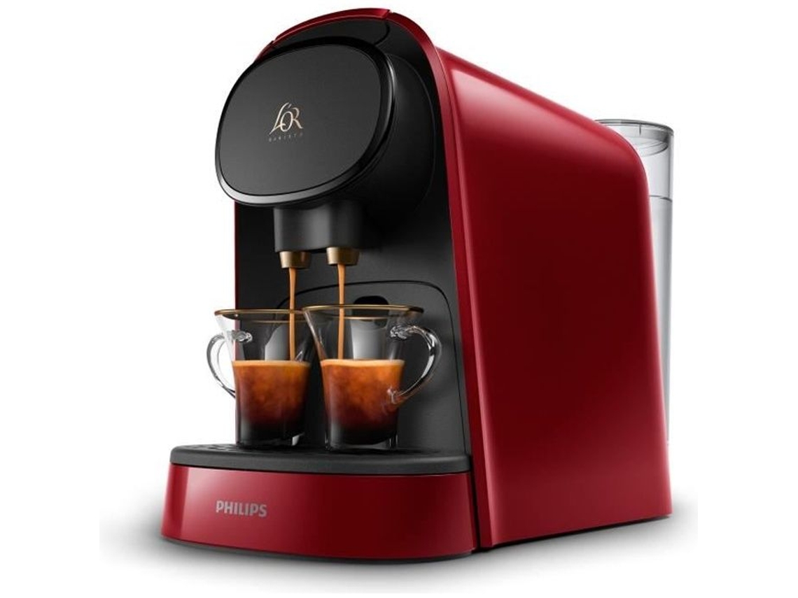 Cafetera espresso Philips Lor Barista Lm801251 de doble cápsula, color rojo, 9 cápsulas