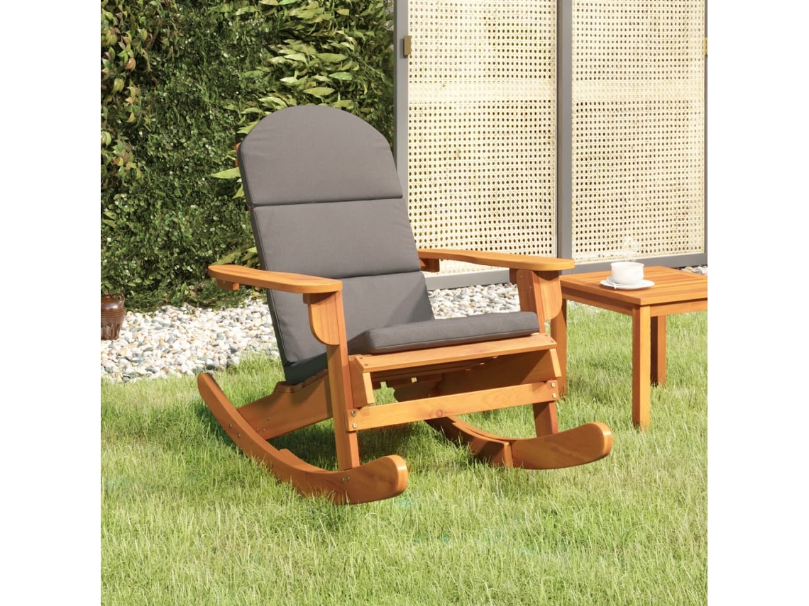 Mecedora Adirondack con cojines de acacia maciza, Dkd Home Decor