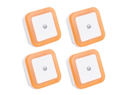 4 Unidades De Luz Noturna Led Quadrada - Padrão Dos Eua - Quadrado Amarelo - Precio Especial JEIIBRZUI