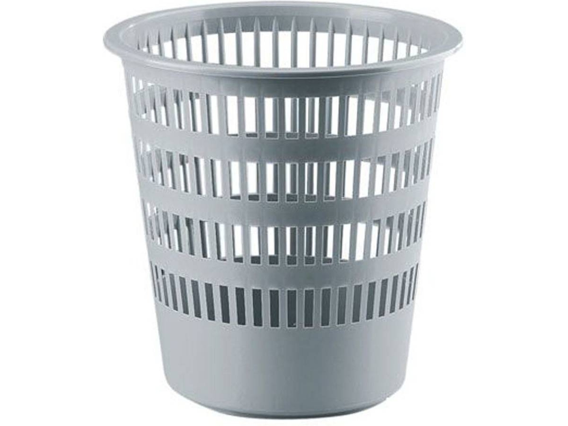 Papelera de Escritorio FAIBO Gris (Plastico Reciclado - 12L)