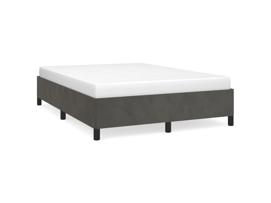 Maison Exclusive - Estructura De Cama Sin Colchón Terciopelo Gris Oscuro 140x190cm
