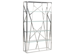 Estantería con 4 baldas BELIANI Hoxie de Acero inoxidable Plateado 100x30x175