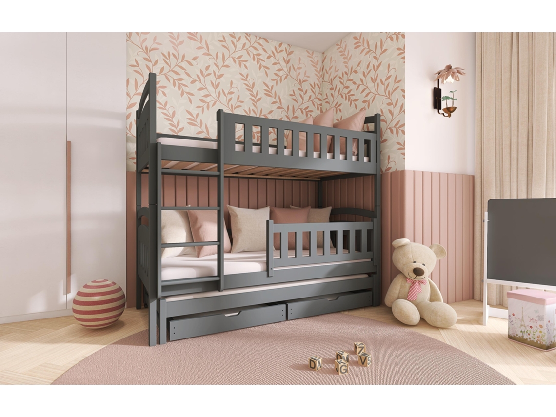Litera FURNLUX Classic Blanka (Grafito, Madera Maciza - 88X198X164 Cm / 80X190 Cm)