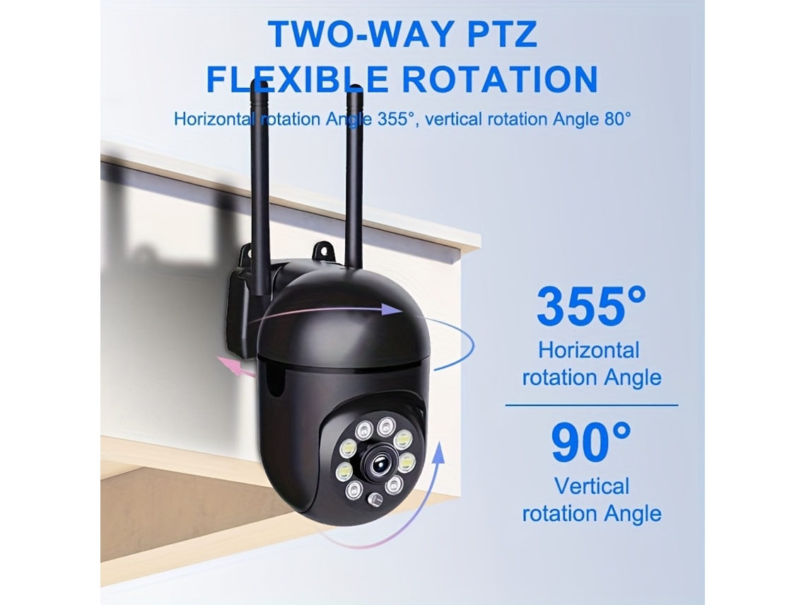 Es Una Cámara De Vigilancia Inalámbrica Compatible Con Full Hd 1080p. Cuenta Con Rotación Vertical De 355° Y Capacidad De Seguimiento, Lo Qu