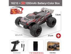 Coche RC 116 sin escobillas 4x4 hasta 70 km/h, todoterreno de alta velocidad y drift eléctrico, ideal para niños y amantes de las carreras. Aeuzwr