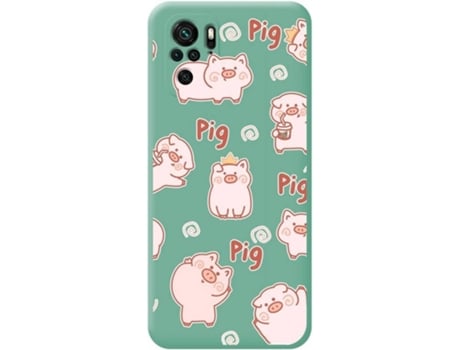Carcasa Xiaomi Redmi Note 10 / 10S TUMUNDOSMARTPHONE Cerdos Verde