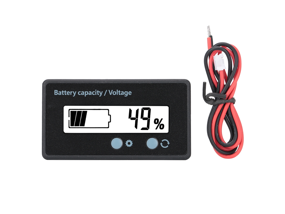 Monitor De Capacidad De Batería Lcd Impermeable Gy-6gs Pcb Htn 12-84v Blanco
