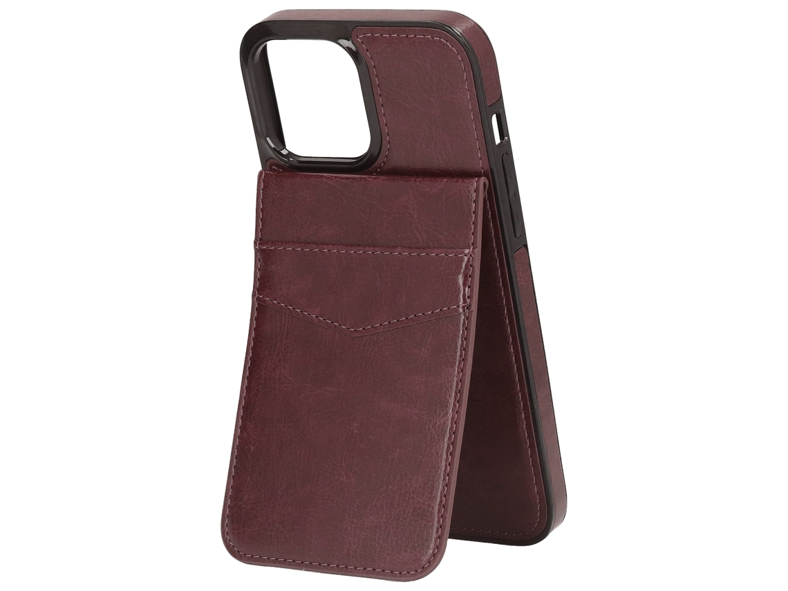 Capa Carteira Multifuncional Com Fecho Magnético E Suporte Para Iphone 13 Pro Marrom