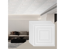 Paneles de Techo de PVC 24x24 Paquete de 12 Paneles Decorativos y Revestimiento Ligero Tekmaquinas
